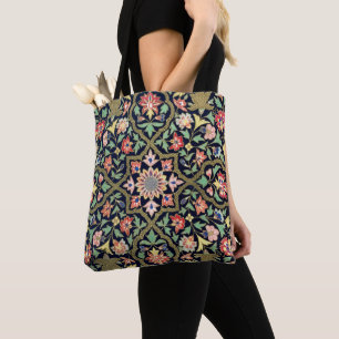 Bolsa Tote Padrão Colorida Vintage Floral Boho Mandala