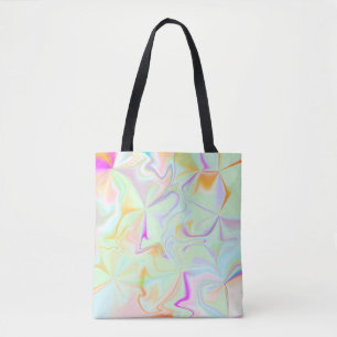Bolsa Tote Padrão Colorido Abstrato de Holograma