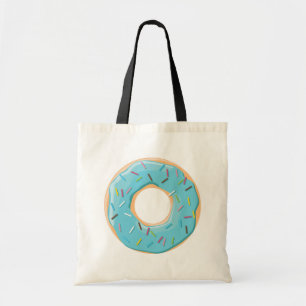 Bolsa Tote Padrão Colorido de Donuts Retrô Festa Divertida Mi