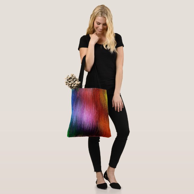 Bolsa Tote Padrão Colorido de Fundo, (No(a) Modelo)