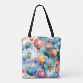 Bolsa Tote Padrão Colorido do Balão de Ar Quente