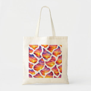 Bolsa Tote Padrão Colorido do Oceano no Pôr do Sol