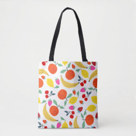 Bolsa Tote Padrão Colorido 'Mistura de Frutas Frescas'
