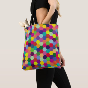 Bolsa Tote Padrão Colorido Moderno - hipster primavera de Mod