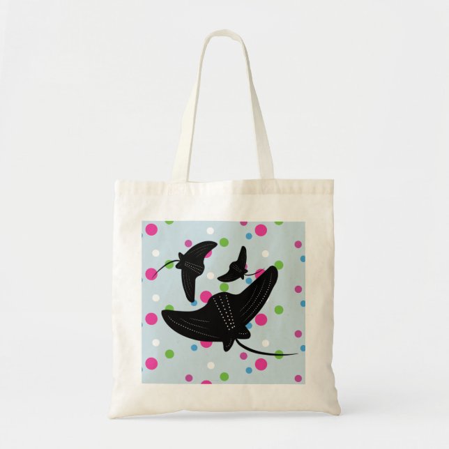 Bolsa Tote Padrão Colorido Party Stingray   (Frente)