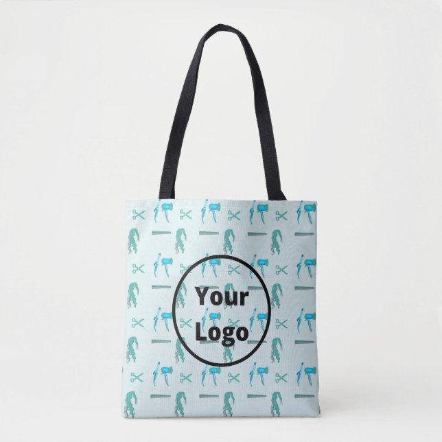 Bolsa Tote Padrão comercial do cabeleireiro teórico (Frente)