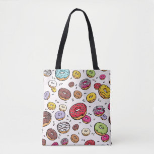 Bolsa Tote Padrão contínuo de Donuts