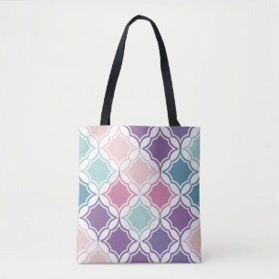 Bolsa Tote Padrão contínuo de formas geométricas coloridas pa