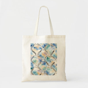 Bolsa Tote Padrão contínuo de gaivotas em aquarela para casa