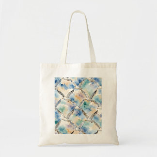 Bolsa Tote Padrão contínuo de gaivotas em aquarela para casa