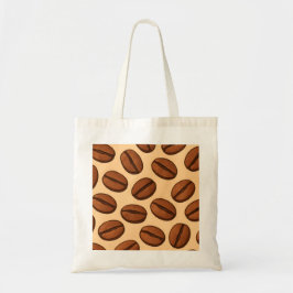 Bolsa Tote Padrão contínuo de grãos de café | Café marrom que