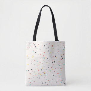 Bolsa Tote Padrão contínuo de manchas de terrazzo