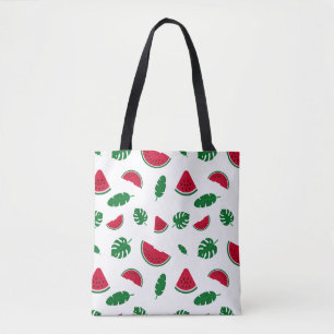 Bolsa Tote Padrão contínuo de verão de melancia tropical