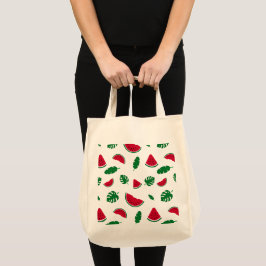 Bolsa Tote Padrão contínuo de verão de melancia tropical