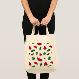 Bolsa Tote Padrão contínuo de verão de melancia tropical