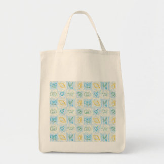 Bolsa Tote Padrão contínuo decorativo estilo Amalfi