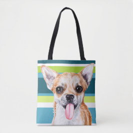 Bolsa Tote Padrão Corajoso Chihuahua