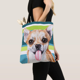 Bolsa Tote Padrão Corajoso Chihuahua