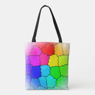 Bolsa Tote Padrão Cute Rainbow