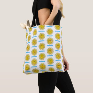 Bolsa Tote padrão da bandeira da Argentina