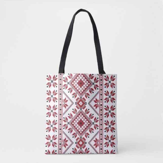 Bolsa Tote Padrão da Europa Oriental, Folk Tradicional, Folcl (Frente)