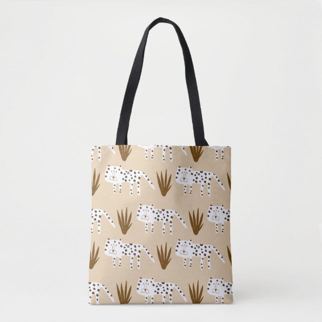 Bolsa Tote Padrão da pele do leopardo (Frente)