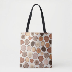Bolsa Tote Padrão da Porta da Floresta dos Anéis de Árvore