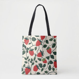 Bolsa Tote Padrão da vinha de morango
