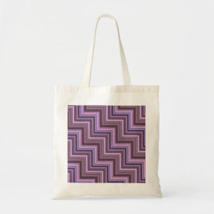 Bolsa Tote Padrão das escadas das faixas de Mauve