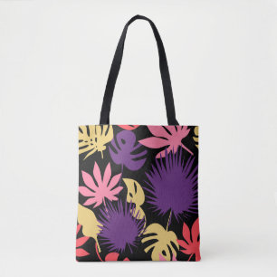 Bolsa Tote Padrão das folhas tropicais sem costura