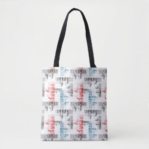 Bolsa Tote Padrão das mãos do pianista
