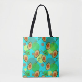 Bolsa Tote Padrão de abacate fresco e divertido