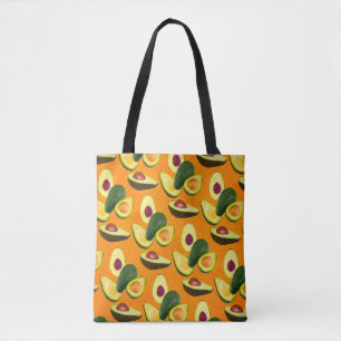 Bolsa Tote Padrão de Abacate Pintado