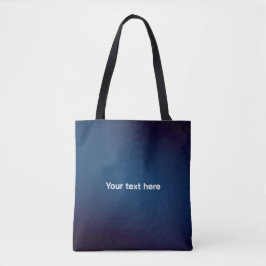 Bolsa Tote Padrão de Abstrato azul escuro | Adicionar Texto
