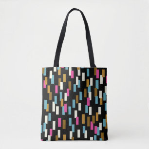 Bolsa Tote Padrão de abstrato com formas geométricas texturiz