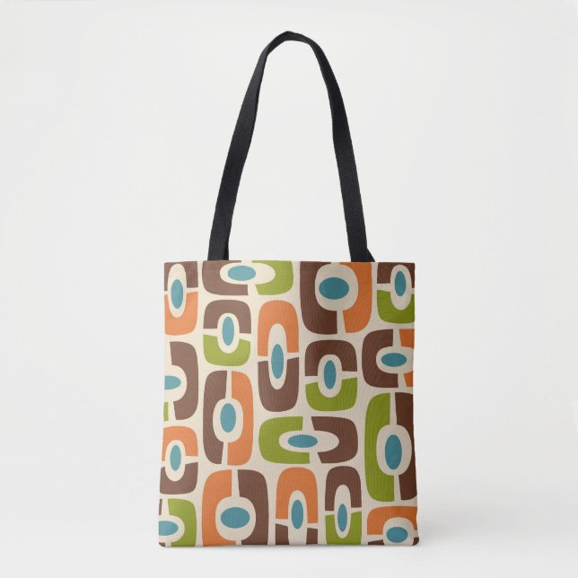 Bolsa Tote Padrão de Abstrato cósmico moderno do Meio século  (Frente)