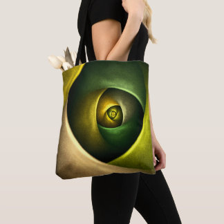 Bolsa Tote Padrão de Abstrato de Arte Floral Moderna Verde #2