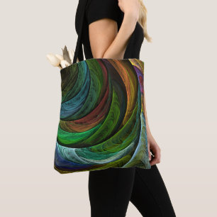 Bolsa Tote Padrão de Abstrato de Arte Moderna com Glória de C
