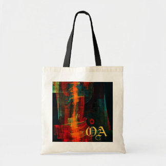 Bolsa Tote Padrão de Abstrato de Arte Moderno Vermelho Azul-L