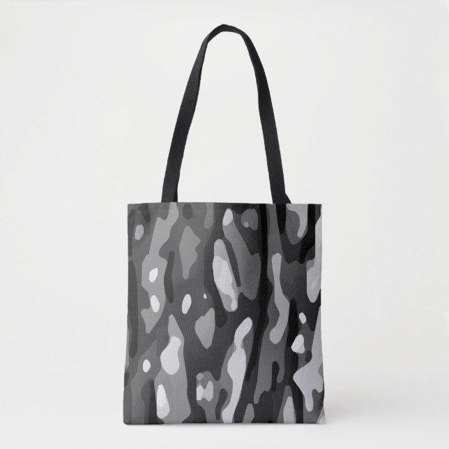 Bolsa Tote Padrão de Abstrato de Cinza de de de de de Trendy  (Frente)