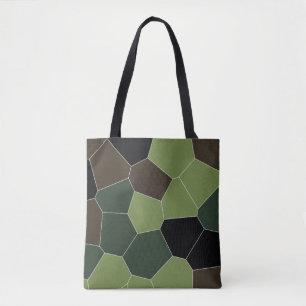 Bolsa Tote Padrão de Abstrato de cor de camo