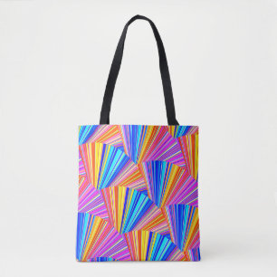 Bolsa Tote Padrão de Abstrato de cor suave e colorido