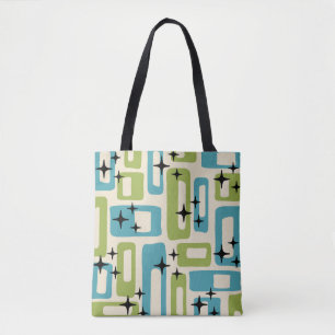 Bolsa Tote Padrão de Abstrato de Moderno do meio século