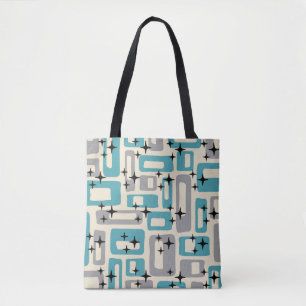 Bolsa Tote Padrão de Abstrato de Moderno do meio século