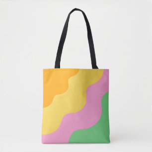 Bolsa Tote Padrão de Abstrato de Pastel