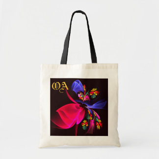 Bolsa Tote Padrão de Abstrato Floral Moderno Colorido #06
