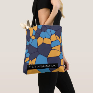 Bolsa Tote Padrão de Abstrato Geométrico Colorido Personaliza