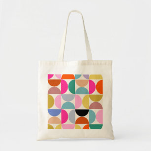 Bolsa Tote Padrão de Abstrato Moderno de Meio século Colorido