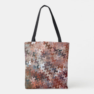 Bolsa Tote Padrão de Abstrato multicoloração de tonalidade te