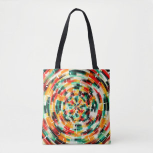 Bolsa Tote Padrão de Abstrato multicores